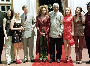 President Nelson Mandela and Prince Charles meet the Spice Girls in Johannesburg 01/11/97 President Nelson Mandela and Prince Charles meet the Spice Girls in Johannesburg 01/11/97