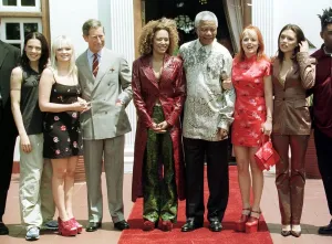 President Nelson Mandela and Prince Charles meet the Spice Girls in Johannesburg President Nelson Mandela and Prince Charles meet the Spice Girls in Johannesburg