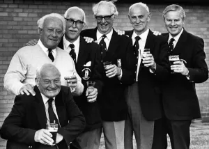 President of the Warwickshire RFU Harry Walker (seated) pictured after concluding his two President of the Warwickshire RFU Harry Walker (seated) pictured after concluding his two