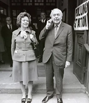 Prime Minister Harold Wilson seen here casting his vote in the 1975 EEC Referendum Prime Minister Harold Wilson seen here casting his vote in the 1975 EEC Referendum