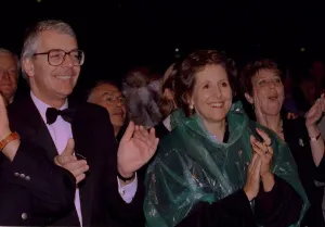Prime Minister John Major, and his wife Norma, applaud during a concert at Wembley Prime Minister John Major, and his wife Norma, applaud during a concert at Wembley