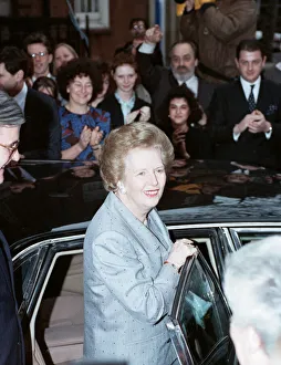 Prime Minister Margaret Thatcher at Conservative headquarters, Smith Square Prime Minister Margaret Thatcher at Conservative headquarters, Smith Square