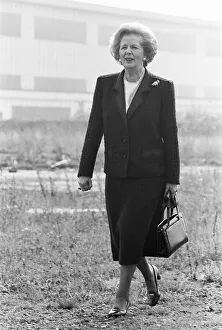 Prime Minister Margaret Thatcher seen here at what remains of the Head Wrightson works in Prime Minister Margaret Thatcher seen here at what remains of the Head Wrightson works in