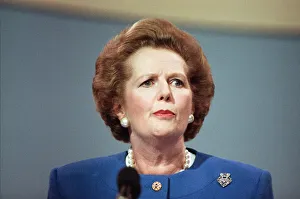 Prime Minister Margaret Thatcher speaking at the Conservative Party Conference, Brighton Prime Minister Margaret Thatcher speaking at the Conservative Party Conference, Brighton