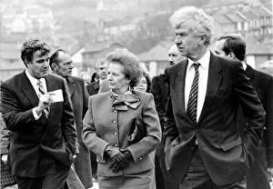 Images Dated 7th November 1989: Prime Minister Margaret Thatcher visited the former Cambrian Colliery site in Clydach