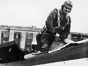 Prime Minister Ramsay MacDonald seen here climbing aboard a Fairey 3F aircraft of number Prime Minister Ramsay MacDonald seen here climbing aboard a Fairey 3F aircraft of number