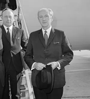 Prime minister of the Republic of Ireland Jack Lynch arrives at Heathrow airport on his Prime minister of the Republic of Ireland Jack Lynch arrives at Heathrow airport on his