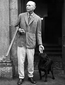 Prime Minister Sir Alec Douglas Home seen here on the steps of Castlemains his Prime Minister Sir Alec Douglas Home seen here on the steps of Castlemains his