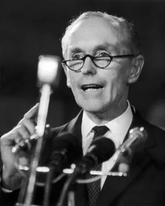 Prime Minister Sir Alec Douglas Home speaking at Bury, Lancashire. 3rd February 1964 Prime Minister Sir Alec Douglas Home speaking at Bury, Lancashire. 3rd February 1964