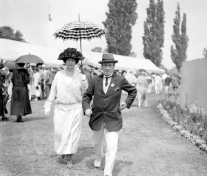 Prime Minister Stanley Baldwin Circa 1920s Pictured with his wife at cricket match Prime Minister Stanley Baldwin Circa 1920s Pictured with his wife at cricket match