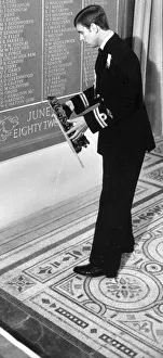 Prince Andrew laying wreath at Falkland War Memorial in St Pauls Cathedral - June 1985 Prince Andrew laying wreath at Falkland War Memorial in St Pauls Cathedral - June 1985
