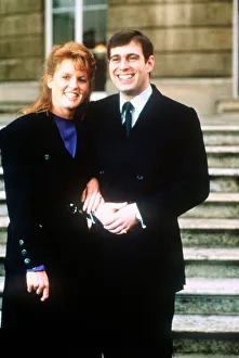 Prince Andrew and Sarah Ferguson announce engagement March 1986 Prince Andrew and Sarah Ferguson announce engagement March 1986