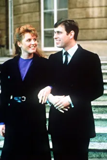 Prince Andrew and Sarah Ferguson announce their engagement March 1986 Prince Andrew and Sarah Ferguson announce their engagement March 1986