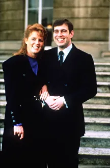 Prince Andrew with Sarah Ferguson on the announcement of their engagement March Prince Andrew with Sarah Ferguson on the announcement of their engagement March