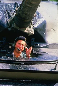 Prince Charles Drives A Chiefton Tank At An Army Range In Tidworth 12th June 1985 Prince Charles Drives A Chiefton Tank At An Army Range In Tidworth 12th June 1985