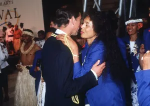 Prince Charles at Edinburgh Arts Festival Scotland dancing with Mereana Tarula from Prince Charles at Edinburgh Arts Festival Scotland dancing with Mereana Tarula from