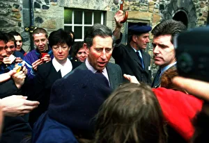 Prince Charles Edinburgh Castle 2nd April 1998 Prince of Wales in Scotland talking Prince Charles Edinburgh Castle 2nd April 1998 Prince of Wales in Scotland talking
