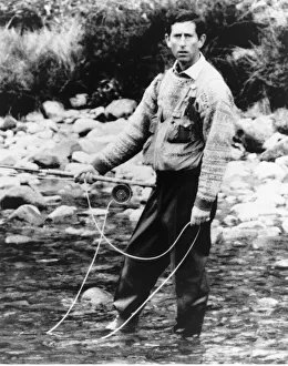 Prince Charles fishing in Scotland May 1987 Prince Charles fishing in Scotland May 1987