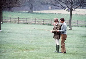 Prince Charles fly fishing with Caroline Worsley at the Royal Windsor Horse Show Prince Charles fly fishing with Caroline Worsley at the Royal Windsor Horse Show
