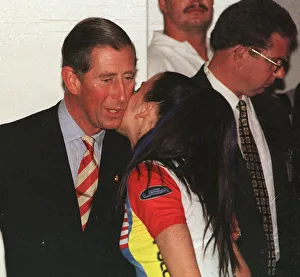 Prince Charles gets a kiss from Spice Girl Mel C in Johannesburg Prince Charles gets a kiss from Spice Girl Mel C in Johannesburg