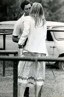 Images Dated 4th June 1979: Prince Charles with girls at Windsor Polo match Prince Charles