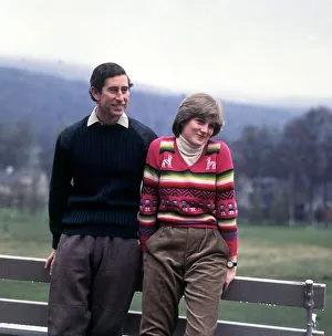 Prince Charles & Lady Diana Spencer wearing thick wool sweaters cords at Balmoral Prince Charles & Lady Diana Spencer wearing thick wool sweaters cords at Balmoral