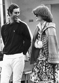 Images Dated 15th June 1980: Prince Charles with Lady Sarah McCorquodale (nee Spencer), older sister of Diana