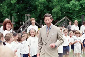 Images Dated 10th February 1994: Prince Charles pictured during a visit to Fendalton Primary School, Christchurch