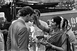 Images Dated 1st December 1980: Prince Charles, the Prince of Wales, visiting Bombay, India
