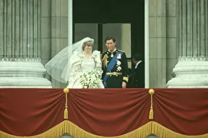 Prince Charles and Princess Diana get married. Picture taken on the balcony Prince Charles and Princess Diana get married. Picture taken on the balcony