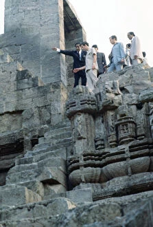 Images Dated 1st December 1980: Prince Charles tour of India. Pictured at the Hindu Konark Sun Temple. December 1980