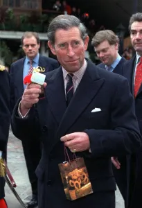 Prince Charles with unexpected birthday presents as he arrives at Tower Pier for lunch Prince Charles with unexpected birthday presents as he arrives at Tower Pier for lunch