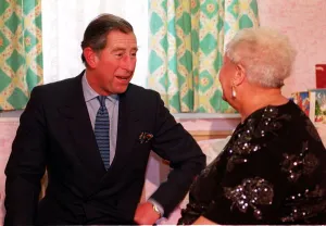 Prince Charles visits Helen Harkin December 1999 at Inglefield Street Hostel Glasgow Prince Charles visits Helen Harkin December 1999 at Inglefield Street Hostel Glasgow