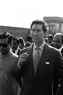 Prince Charles visits the historical Fatehpur Sikri near Agra, India. 29th November 1980 Prince Charles visits the historical Fatehpur Sikri near Agra, India. 29th November 1980