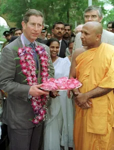 Prince Charles visits Raj Maha Temple on arrival in Colombo in Sri Lanka Prince Charles visits Raj Maha Temple on arrival in Colombo in Sri Lanka