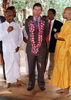 Prince Charles visits Raja Maha Temple on arrival in Colombo in Sri Lanka Prince Charles visits Raja Maha Temple on arrival in Colombo in Sri Lanka