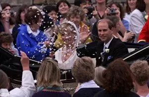 Images Dated 19th June 1999: Prince Edward Royal Wedding 1999 Wedding of Sophie Rhys-Jones to Prince Edward at