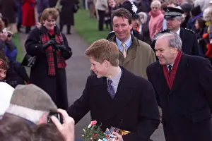 Prince Harry at Christmas Day church December 1999 service on the Sandringham Prince Harry at Christmas Day church December 1999 service on the Sandringham
