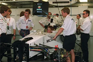 Prince Harry with Paul Stewart in the Stewart July 1999 Ford car at the British Grand Prince Harry with Paul Stewart in the Stewart July 1999 Ford car at the British Grand