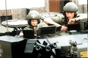 Prince Harry riding in a British Army light tank during a visit to the barracks of Prince Harry riding in a British Army light tank during a visit to the barracks of