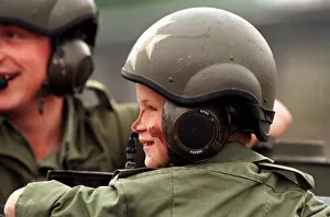 PRINCE HARRY IN UNIFORM IN A TANK VISITING THE LIGHT DRAGOON BARRACKS IN GERMANY PRINCE HARRY IN UNIFORM IN A TANK VISITING THE LIGHT DRAGOON BARRACKS IN GERMANY