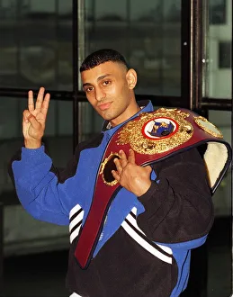 Prince Naseem Hamed at press conference before his WBO Featherweight fight with Tom ' Prince Naseem Hamed at press conference before his WBO Featherweight fight with Tom '