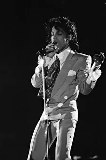 Images Dated 5th August 1988: Prince performing at the NEC during his Lovesexy tour. 5th August 1988