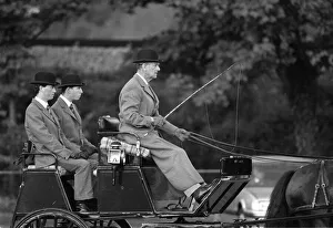 Prince Philip driving a carriage. May 1987 Prince Philip driving a carriage. May 1987