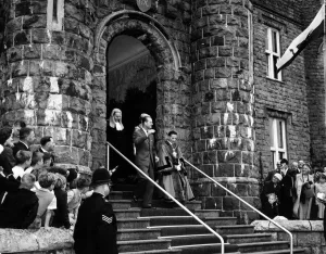 Prince Philip, Duke of Edinburgh leaving Cyfarthfa Castle. July 1958 Prince Philip, Duke of Edinburgh leaving Cyfarthfa Castle. July 1958