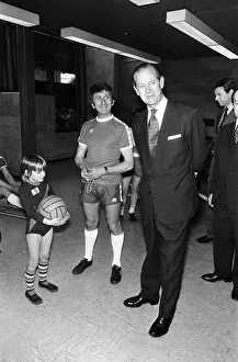 Prince Philip, Duke of Edinburgh at Redditch YMCA with seven-year old Sally Owen Prince Philip, Duke of Edinburgh at Redditch YMCA with seven-year old Sally Owen