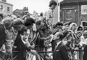 Prince Philip The Duke of Edinburgh talking to members of President Carter's " Prince Philip The Duke of Edinburgh talking to members of President Carter's "