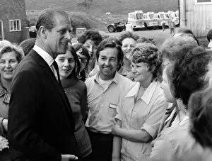 Images Dated 28th May 1972: Prince Philip, Duke of Edinburgh visits British Vita, Middleton. 28th June 1972