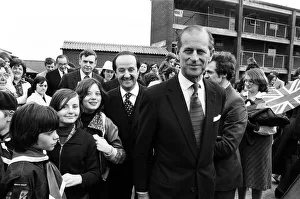 Prince Philip, Duke of Edinburgh visits the Church Hill Estate, Redditch. 4th May 1978 Prince Philip, Duke of Edinburgh visits the Church Hill Estate, Redditch. 4th May 1978