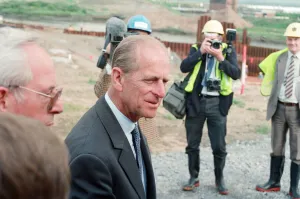 Prince Philip visiting Tees Barrage. 18th May 1993 Prince Philip visiting Tees Barrage. 18th May 1993